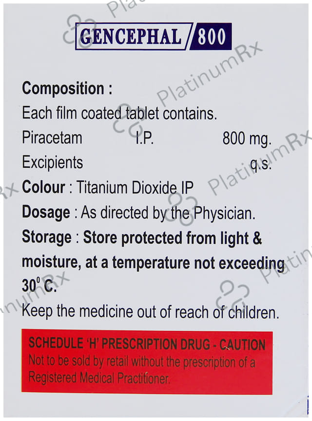 Gencephal 800mg Tablet 10s