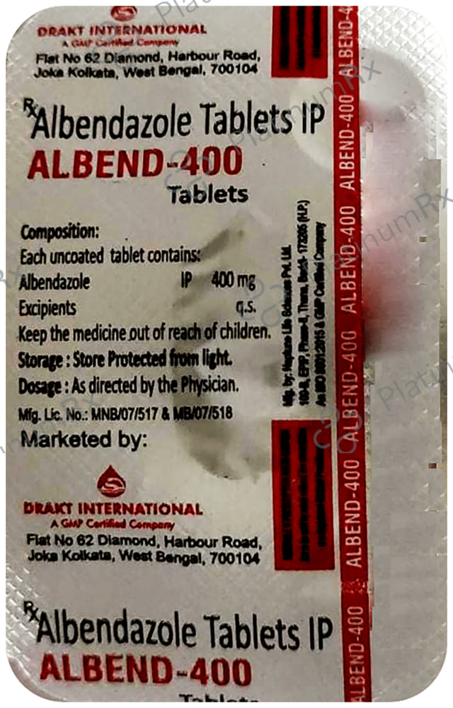 Albend 400mg Tablet 1s (Drakt)