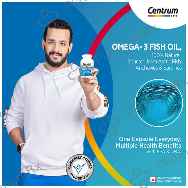 Centrum Omega 3 Fish Oil Capsule for Heart, Skin, Eye & Joint Health 60s
