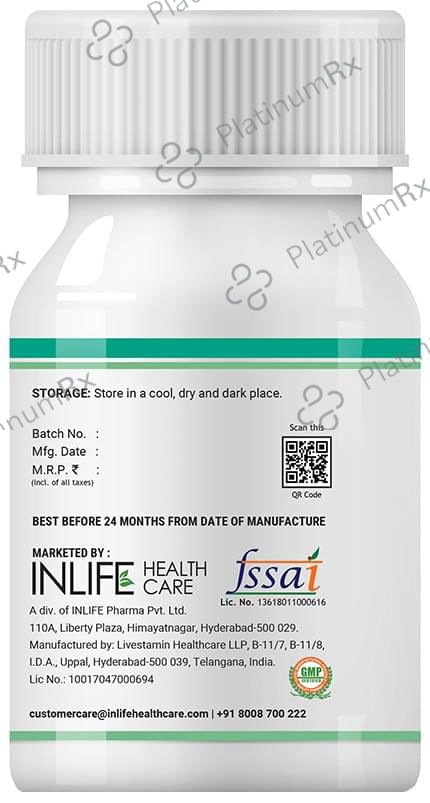Inlife Lung Detox Vegetarian Capsule with Turmeric, Mulethi & Tulsi
