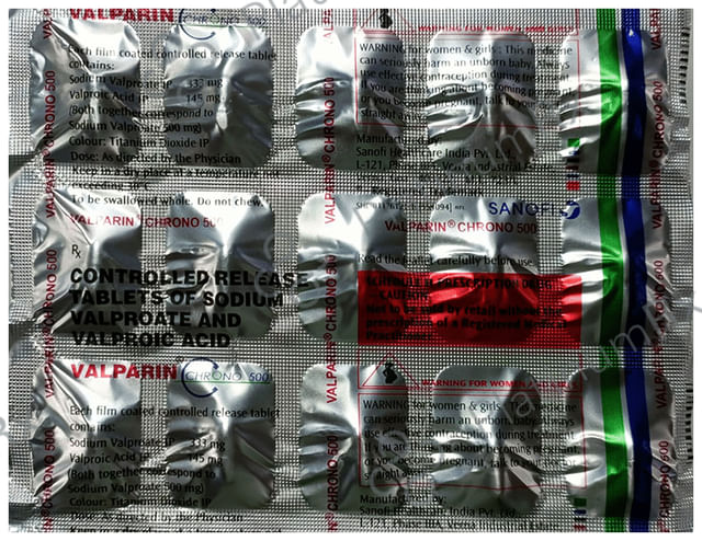 Valparin Chrono 500mg Tablet CR 15s