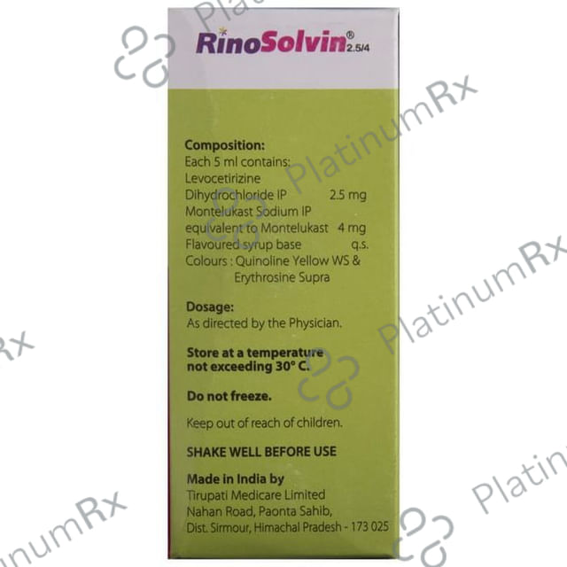 Rinosolvin 2.5/4 Syrup 60ml