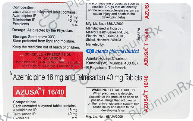 Azusa T 40/16mg Tablet 15s
