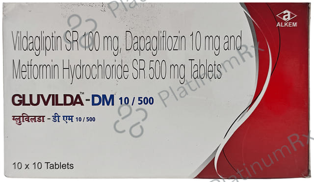 Gluvilda DM 10/500/100mg Tablet 10s