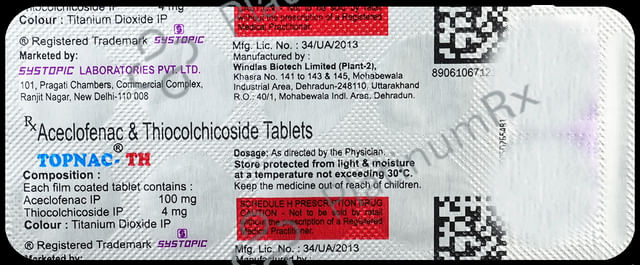 Topnac TH 100/4mg Tablet 10s