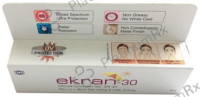 Ekran 30 Silicone SPF 30+ PA +++ Sunscreen Gel 30gm