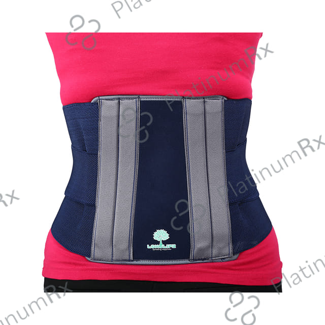 Longlife Contured Lumbar Support Belt Medium Blue
