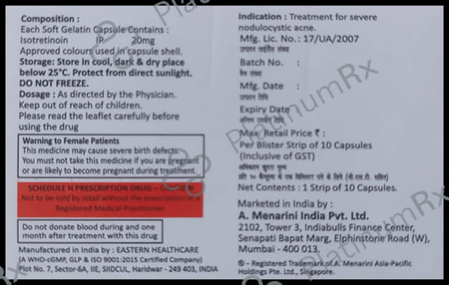Iso Aret 20mg Capsule 10s