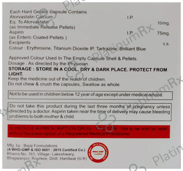 Atormat A 10/75mg Capsule IR 10s