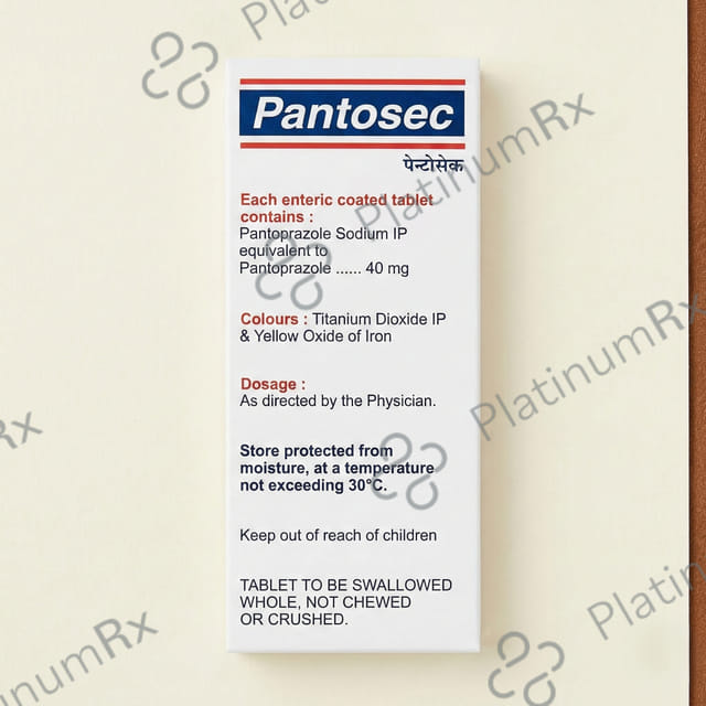 Pantosec 40mg Tablet 10s