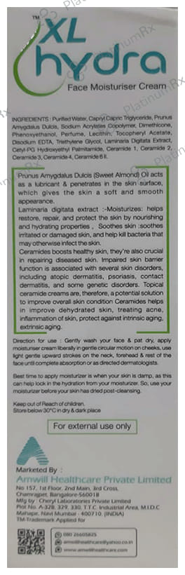 XL Hydra Face Moisturiser Cream 50gm