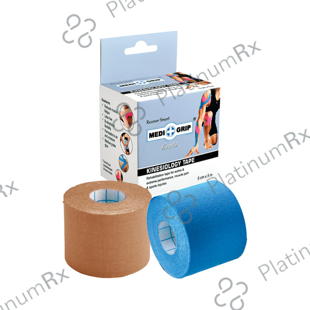 Medigrip Sports Kinesiology Tape 5cm x 5m Blue & Brown