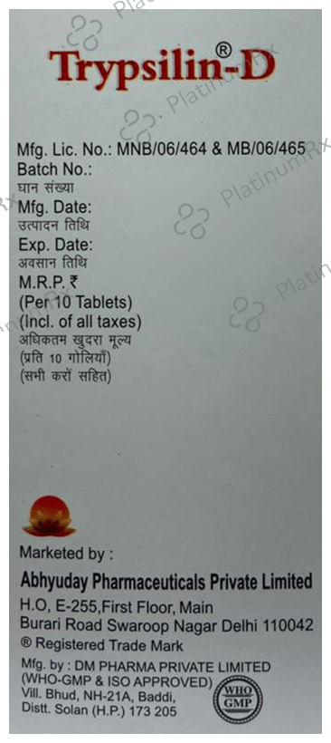Trypsilin D Tablet 10s