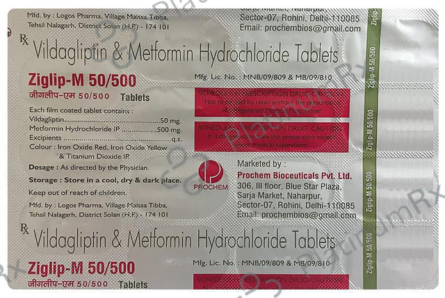 Ziglip M 50/500mg Tablet 15s