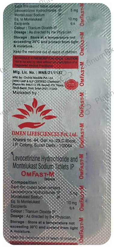 Omfast 5/10mg M Tablet 10s