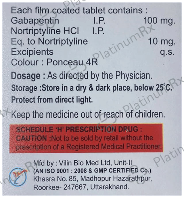 Gabanep 100/10mg Tablet 10s