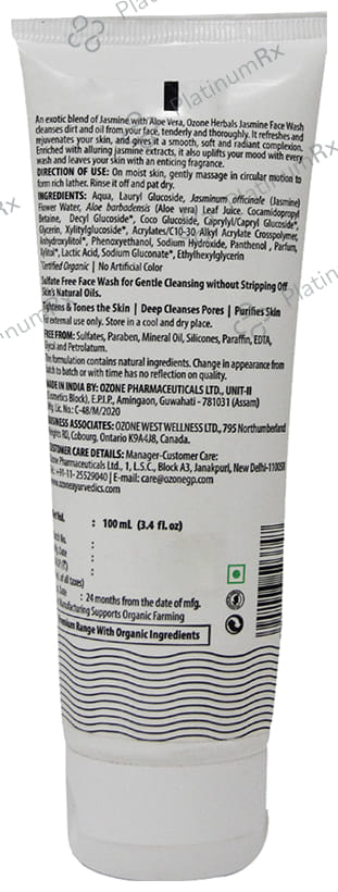 Ozone Herbals Jasmine Face Wash
