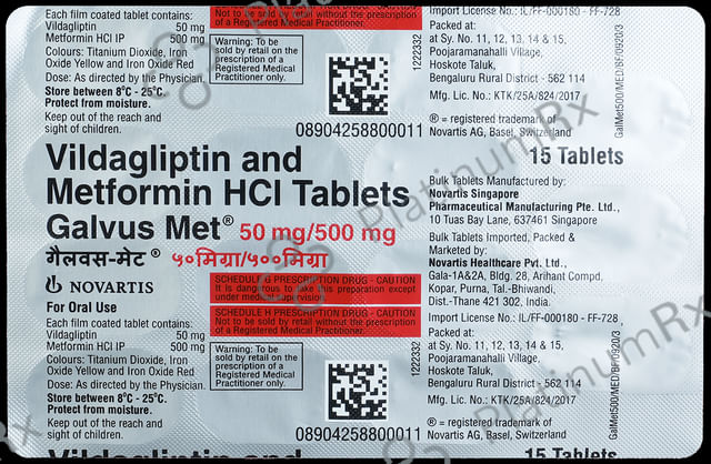 Galvus Met 500/50mg Tablet 15s