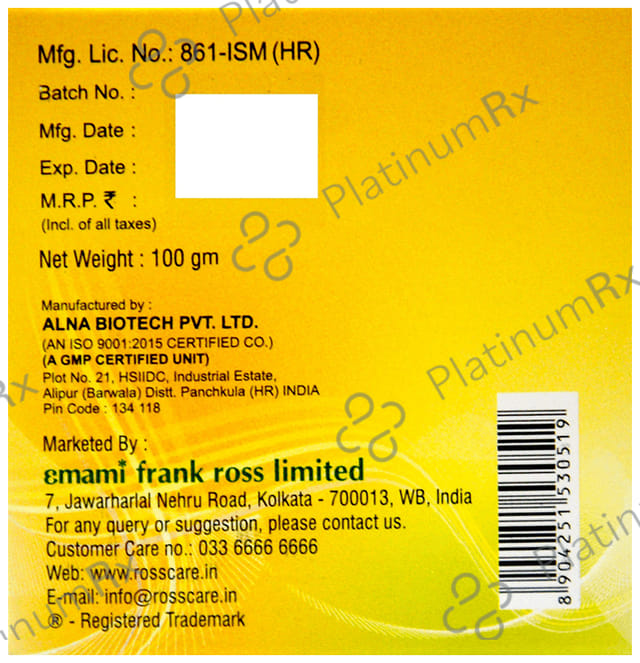 Rosscare Aloevera Gel Enriched with Chamomile Oil