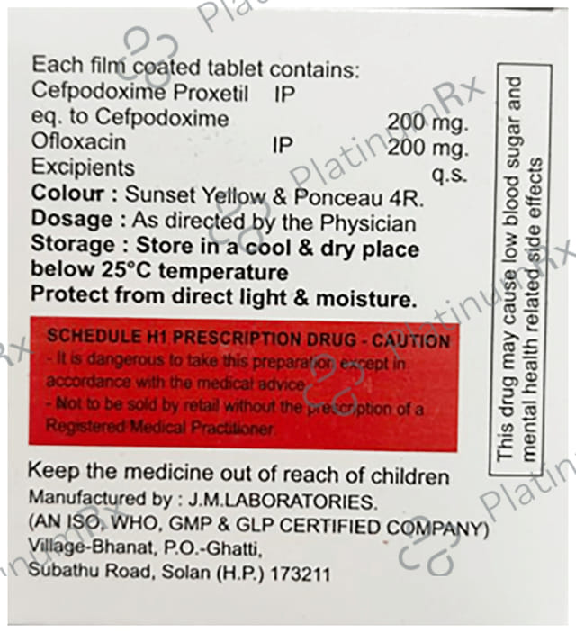 Cfpdx 200/200mg O Tablet 10s