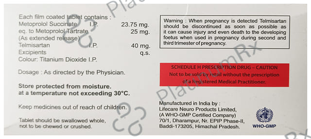 Telphase M 25 Tablet ER 10s