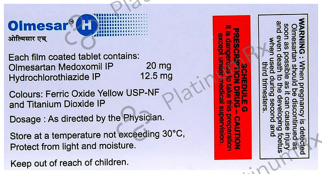 Olmesar H 12.5/20mg Tablet 15s