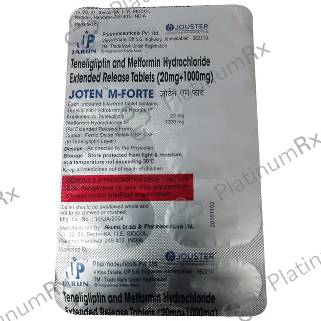 Joten M Forte 1000/20mg Tablet ER 10s