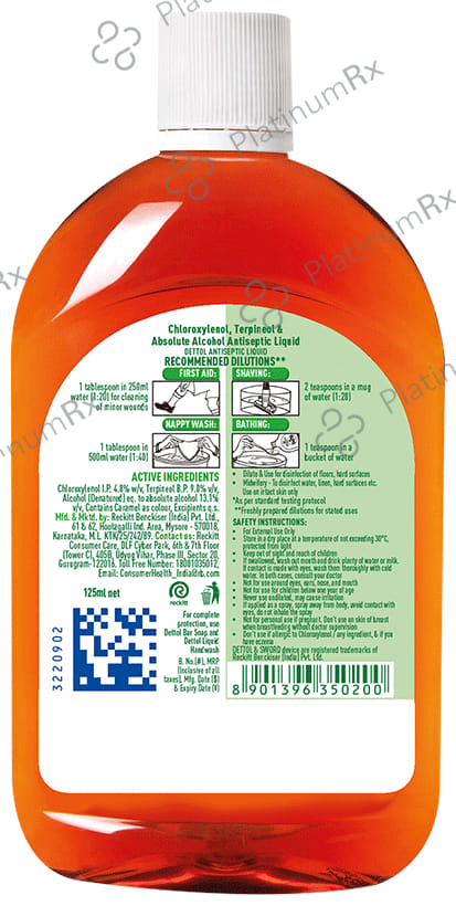 Dettol Antiseptic Germicidal 125ml