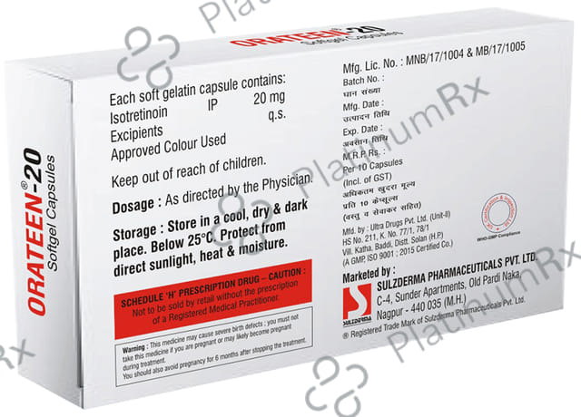 Orateen 20 Softgel Capsule