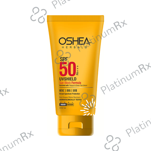 Oshea Herbals UVShield Sun Block Formula SPF 50 PA+++ Cream 60gm