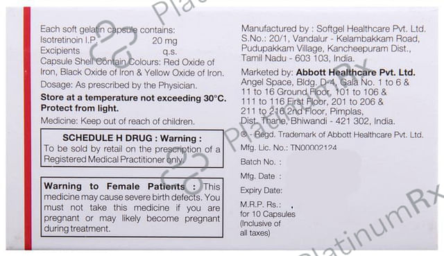 Tufacne 20mg Capsule 10s