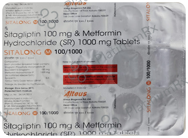 Sitalong M 100/1000 Tablet SR 15s