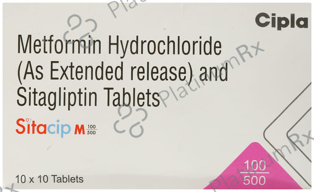 Sitacip M 100/500mg Tablet PR 10s