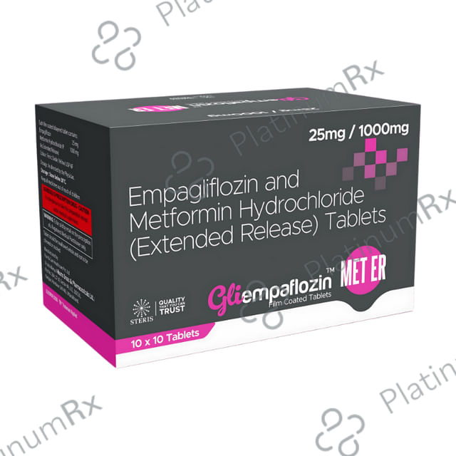 Gliempaflozin Met ER 25/1000mg Tablet 10s