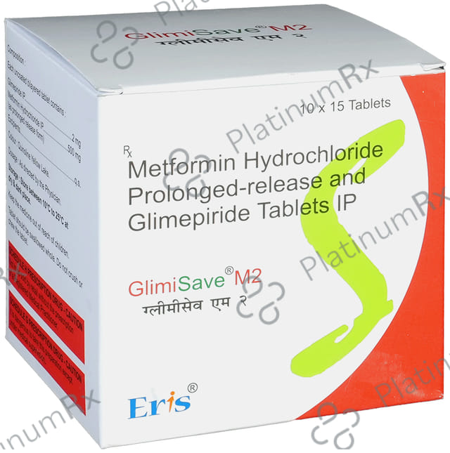 Glimisave M 2/500mg Tablet PR 15s