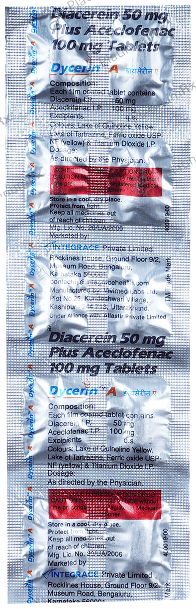 Dycerin A 100/50mg Tablet 10s