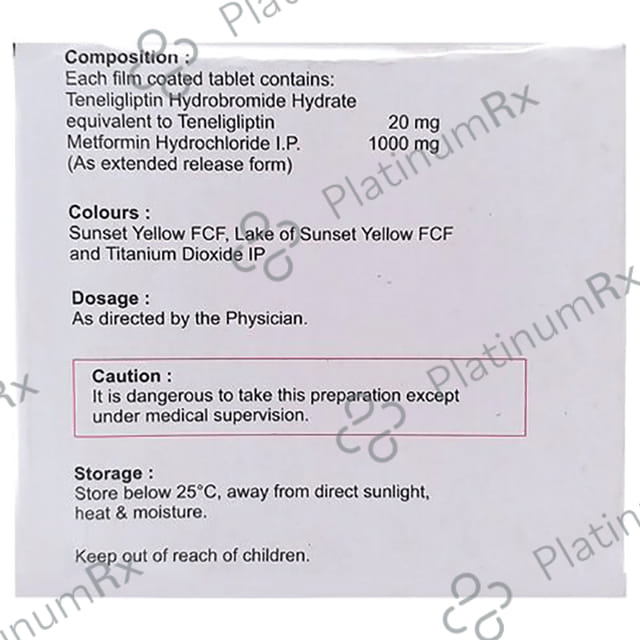 Tiban M 20/1000mg Tablet ER 15s
