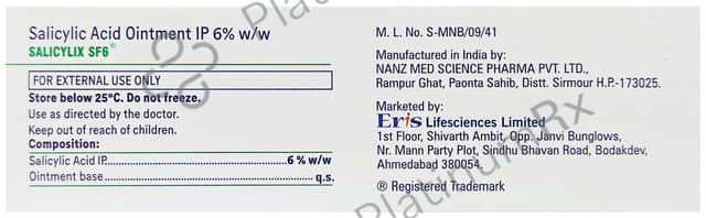 Salicylix SF 6% Ointment 50gm