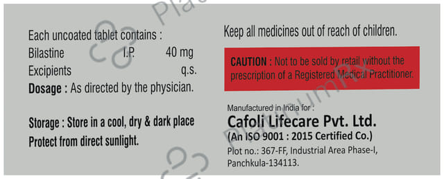 Bilastuff 40mg Tablet 10s