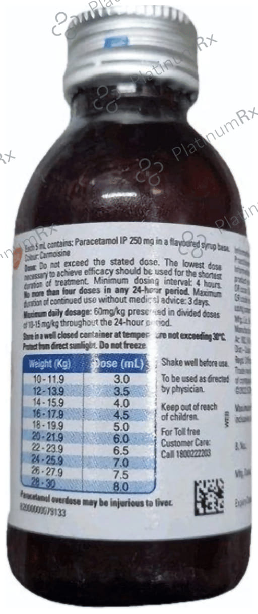 Calpol 250mg Paediatric Oral Suspension 60ml
