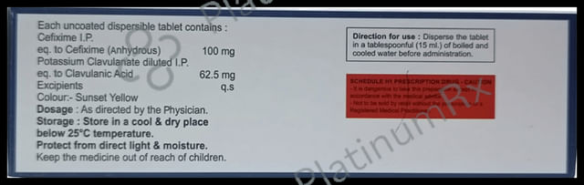 Volpicef CV 100/62.5mg DT Tablet 10s