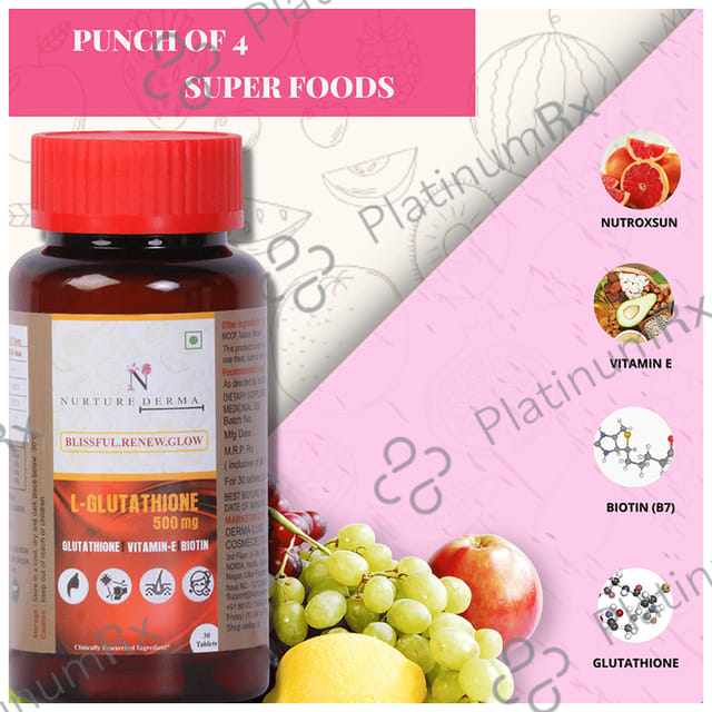 Nurture Derma L Glutathione 500mg Tablet 30s