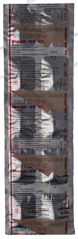 Mega CV 625mg Tablet 10s