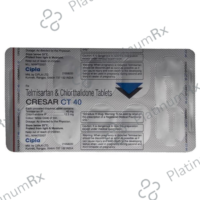 Cresar CT 40/12.5mg Tablet 10s