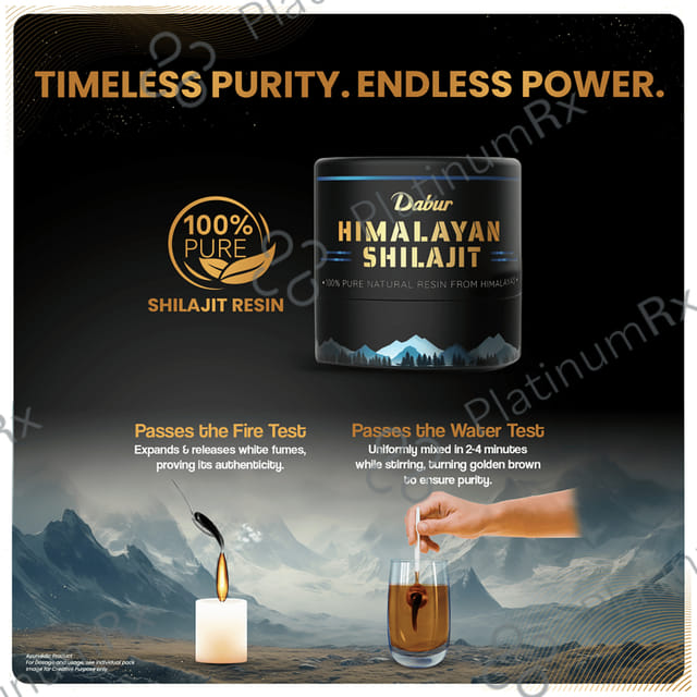 Dabur Himalayan Shilajit Resin -100% Pure Natural Shilajeet -Boosts Stamina, Vitality & Immunity