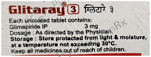 Glitaray 3mg Tablet 10s