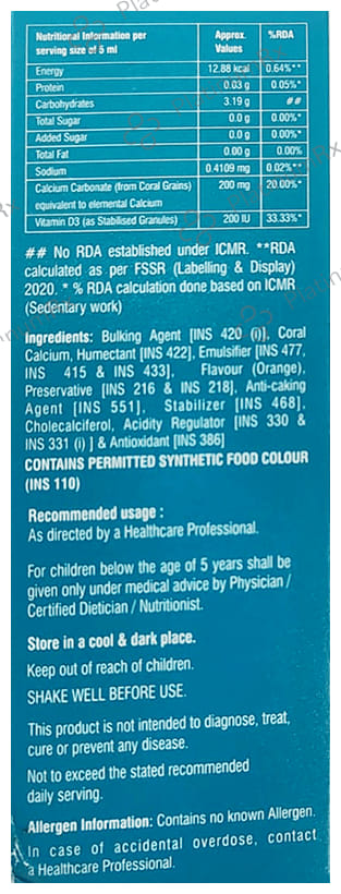 Corsango D3 200mg/200IU Oral Suspension 100ml