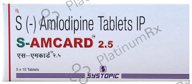 S Amcard 2.5mg Tablet 10s
