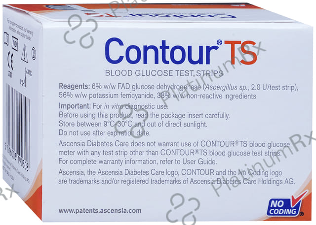Contour TS Blood Glucose Test Strip (Only Strips) 50s