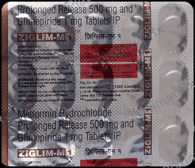Ziglim M1 1/500mg Tablet PR 15s